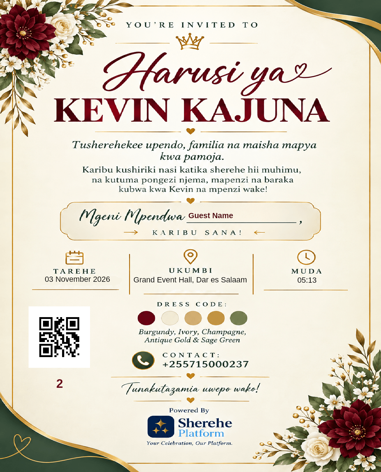 Kevin Kajuna Wedding Template